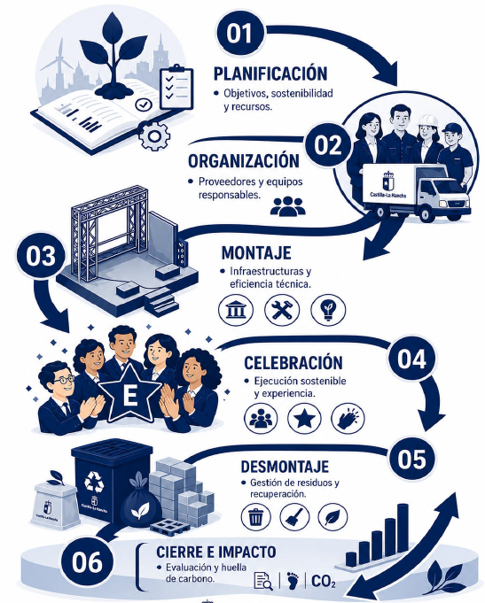 Fases evento sostenible